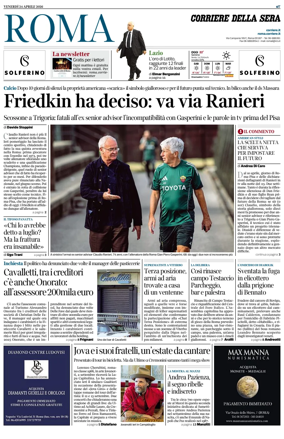 Cover of Corriere della Sera (Roma)