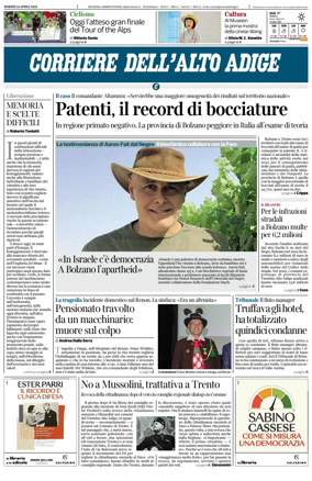Cover of Corriere dell'Alto Adige