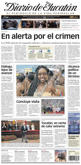 Cover of Diario de Yucatan