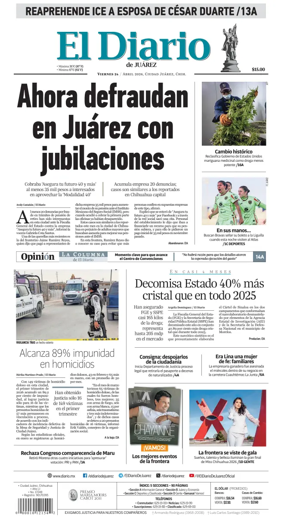 Cover of El Diario de Juarez