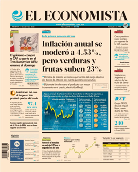 Cover of El Economista (Mexico)