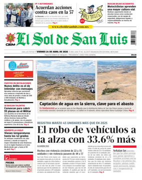 Cover of El Sol de San Luis Potosi