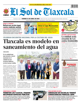 Cover of El Sol de Tlaxcala