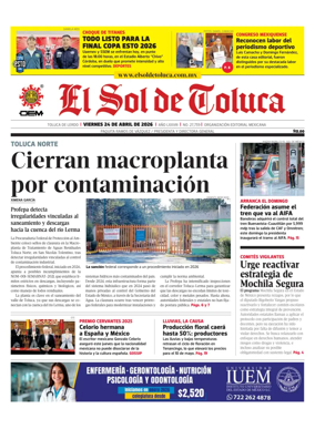 Cover of El Sol de Toluca
