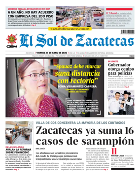 Cover of El Sol de Zacatecas