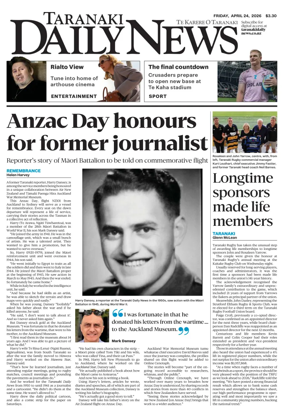 Cover of Taranaki Daily News