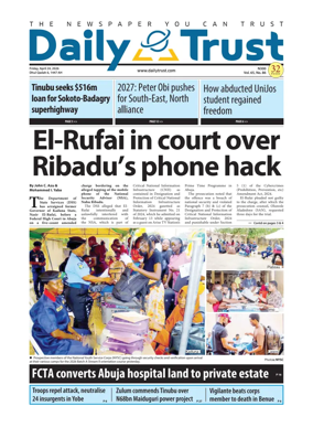Cover of Daily Trust