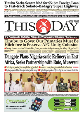 Cover of THISDAY