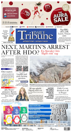 Cover of Daily Tribune (Philippines)