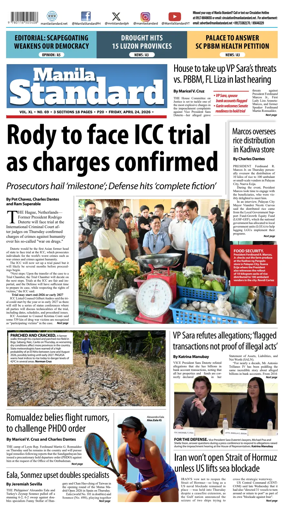 Cover of Manila Standard