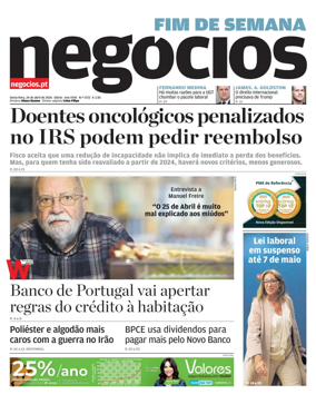 Cover of Jornal de Negocios