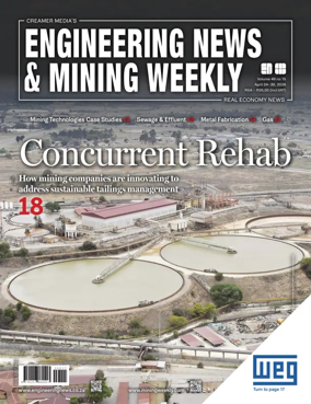 Cover of Engineering News and Mining Weekly