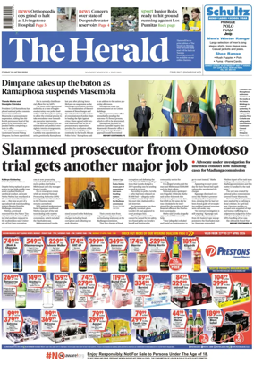 Cover of The Herald (South Africa)