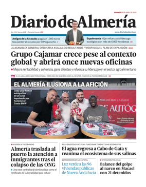 Cover of Diario de Almeria