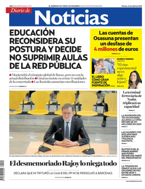 Cover of Diario de Noticias (Spain)
