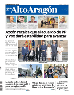 Cover of Diario del Alto Aragon