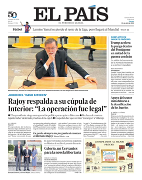 Cover of El Pais Madrid
