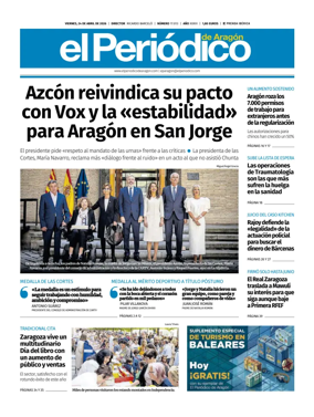Cover of El Periodico Aragon