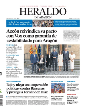 Cover of Heraldo de Aragon