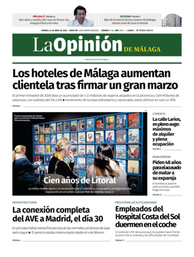 Cover of La Opinion de Malaga