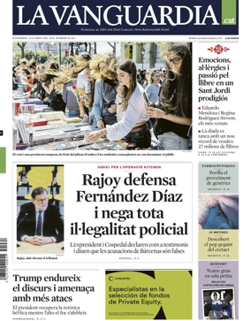 Cover of La Vanguardia (Catalonia - 1st edition)