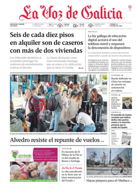 Cover of La Voz de Galicia (A Coruna)
