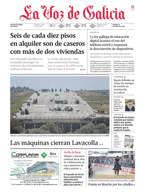 Cover of La Voz de Galicia (Ferrol)
