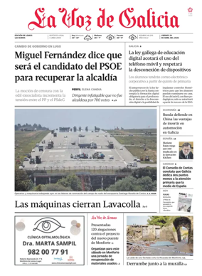 Cover of La Voz de Galicia (Monforte)