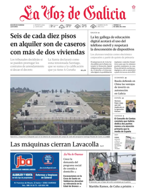 Cover of La Voz de Galicia (Ourense)