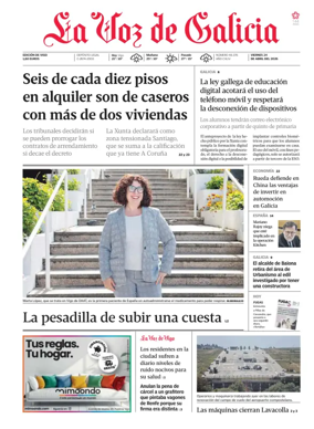 Cover of La Voz de Galicia (Vigo)