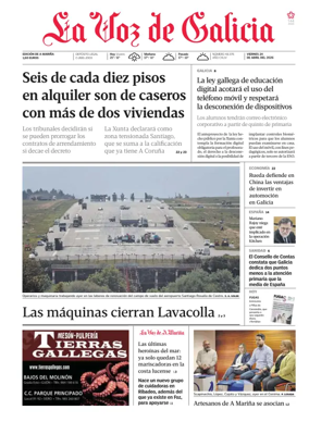 Cover of La Voz de Galicia (Viveiro)