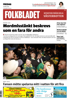 Cover of Folkbladet Vasterbotten