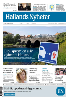 Cover of Hallands Nyheter