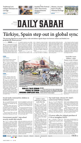 Cover of Daily Sabah (Turkey)