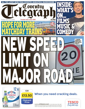 Cover of Coventry Telegraph