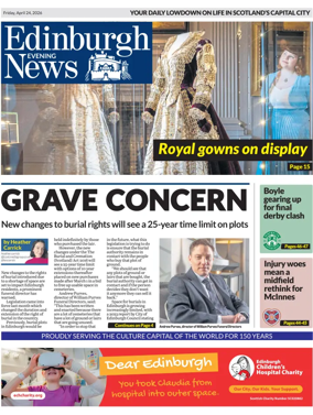 Cover of Edinburgh Evening News