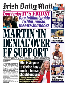 Cover of Irish Daily Mail