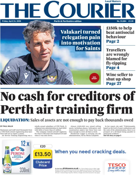Cover of The Courier & Advertiser (Perth and Perthshire Edition)