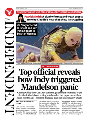 Cover of The Independent