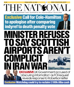 Cover of The National (Scotland)
