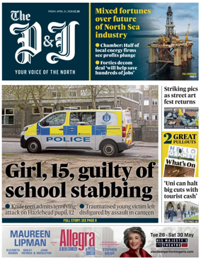 Cover of The Press and Journal (Aberdeen and Aberdeenshire)