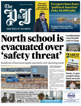 Cover of The Press and Journal (Inverness Highlands and Islands)