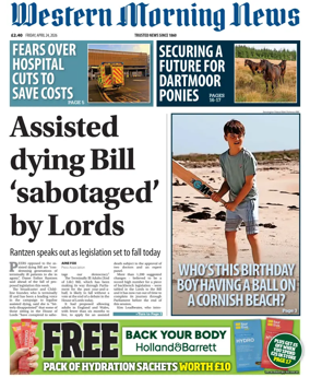 Cover of Western Morning News