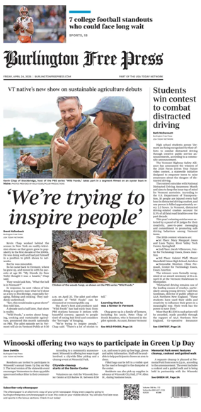 Cover of Burlington Free Press