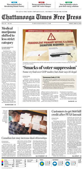 Cover of Chattanooga Times Free Press