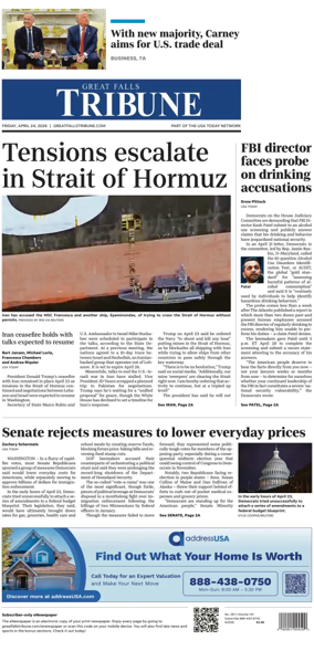 Cover of Great Falls Tribune
