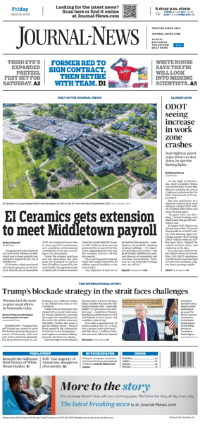 Cover of Hamilton Journal News