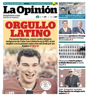 Cover of La Opinion