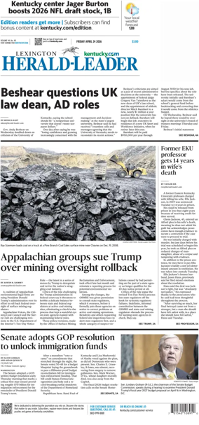 Cover of Lexington Herald-Leader