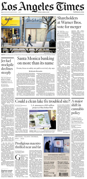 Cover of Los Angeles Times